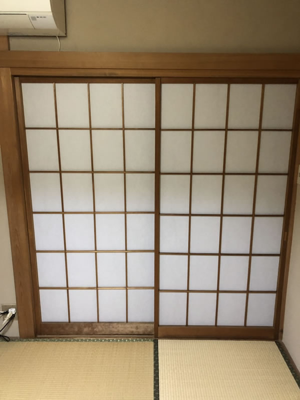 清須市のお客様障子の張替え写真