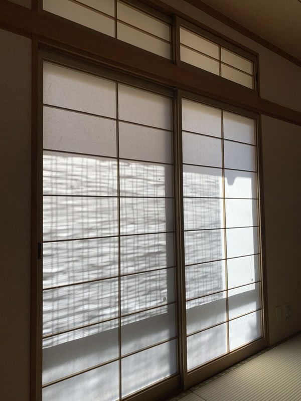 清須市のお客様障子の張替え写真