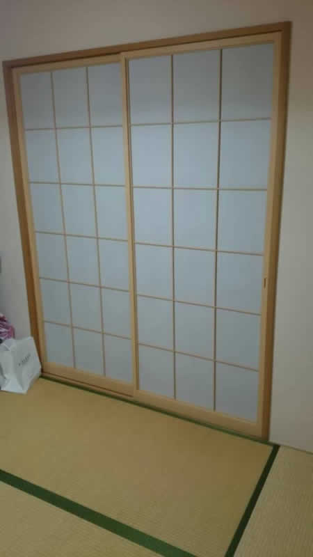 名古屋市北区のお客様障子の張替え写真
