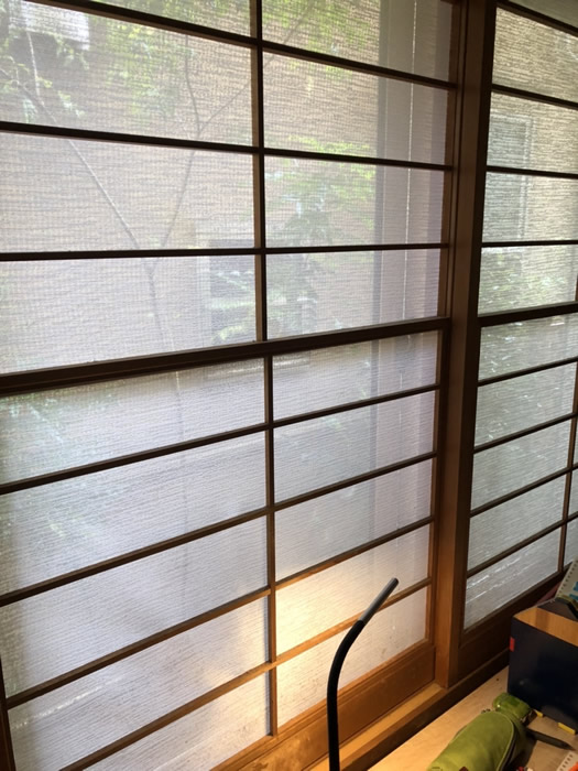 加古郡のお客様障子の張替え写真