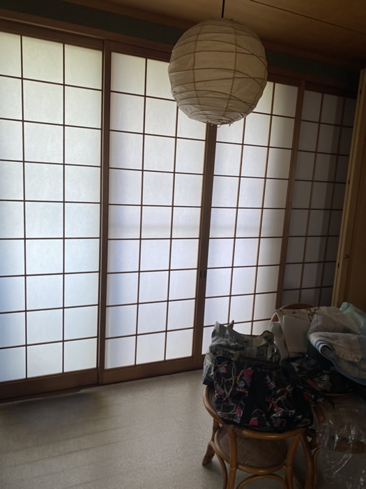 加古郡のお客様障子の張替え写真