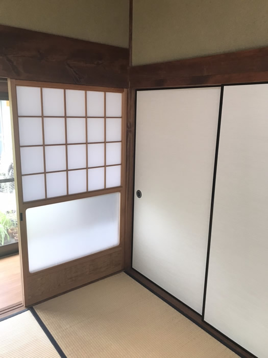 川辺郡猪名川町のお客様襖の張替え写真