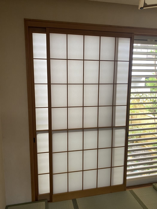 川辺郡猪名川町のお客様障子の張替え写真