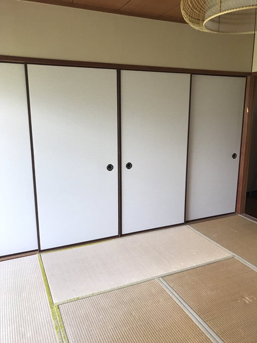 神戸市東灘区のお客様襖の張替え写真