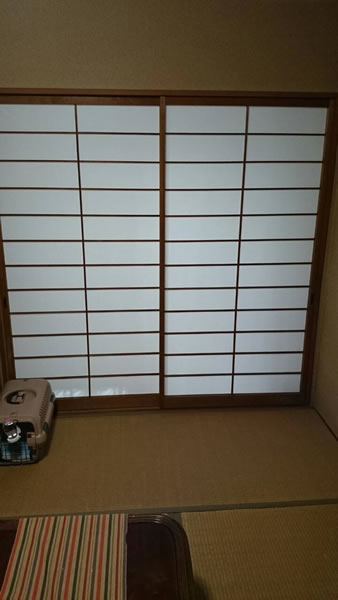 京都市東山区のお客様障子の張替え写真