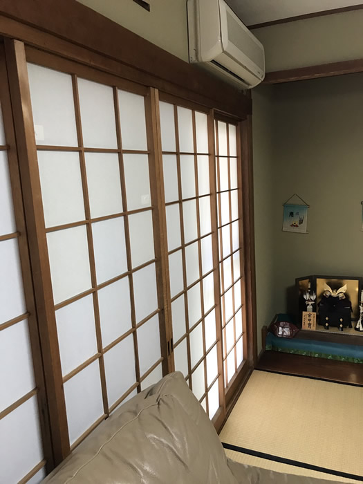 京都市上京区のお客様障子の張替え写真