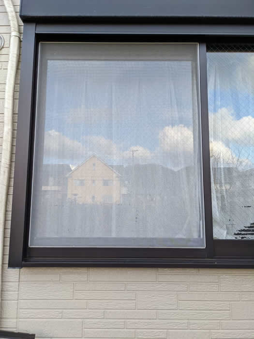 京都市右京区のお客様網戸の張替え写真