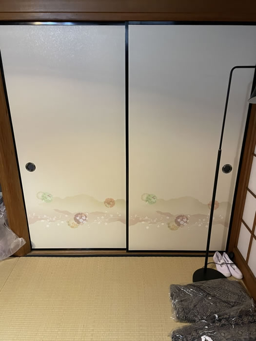 笛吹市のお客様襖の張替え写真
