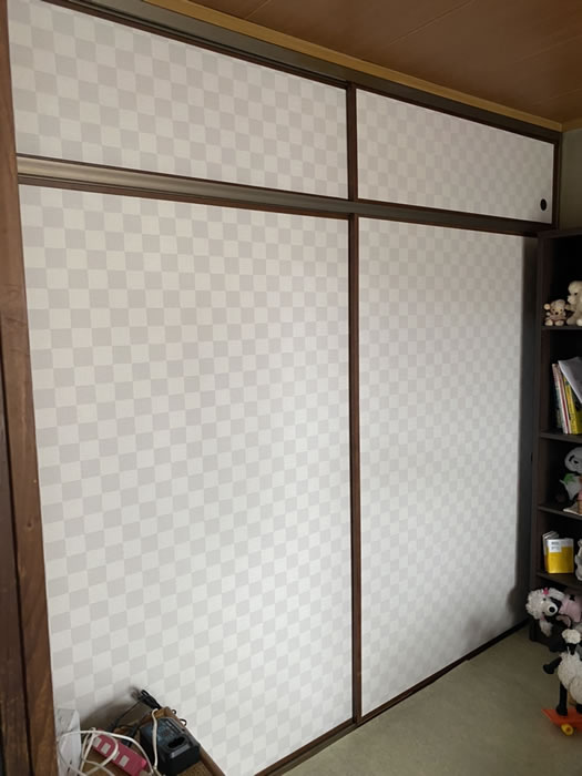 富士吉田市のお客様襖の張替え写真
