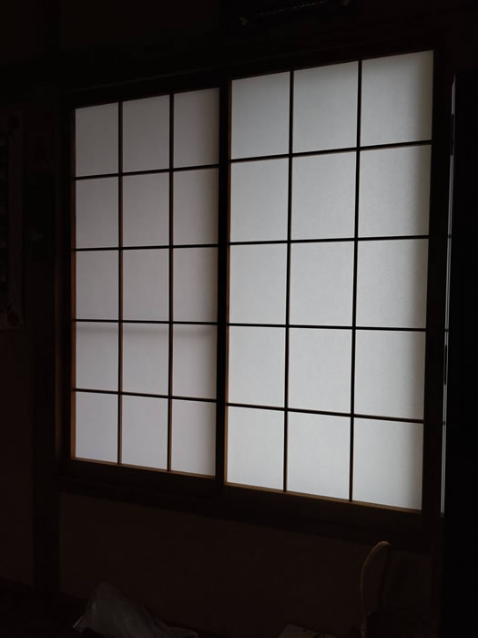 甲府市のお客様障子の張替え写真