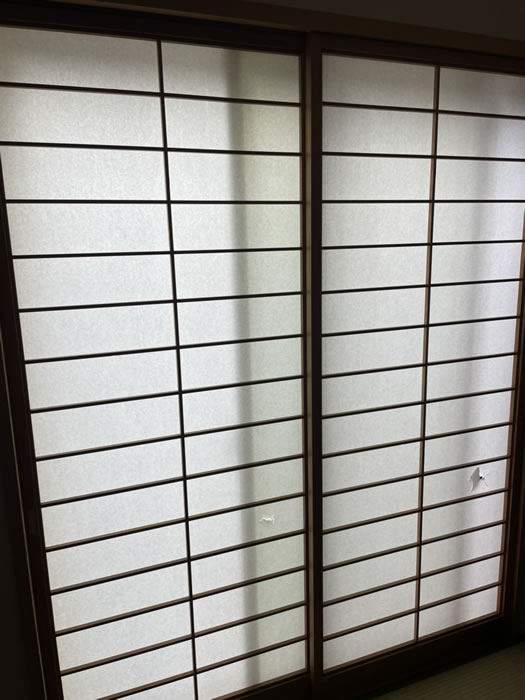 甲州市のお客様障子の張替え写真