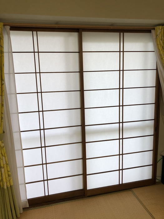 南アルプス市のお客様障子の張替え写真