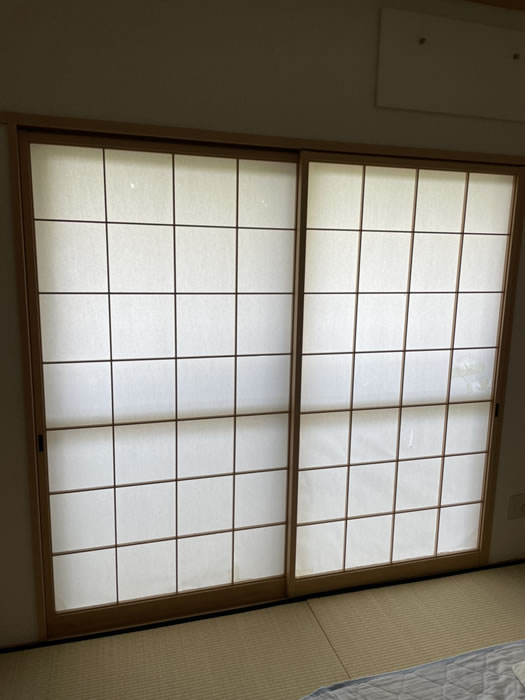 南アルプス市のお客様障子の張替え写真
