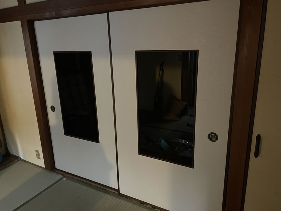 韮崎市のお客様襖の張替え写真