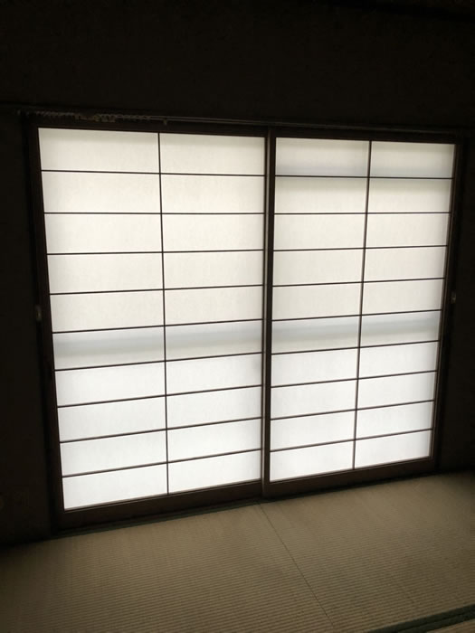 韮崎市のお客様障子の張替え写真