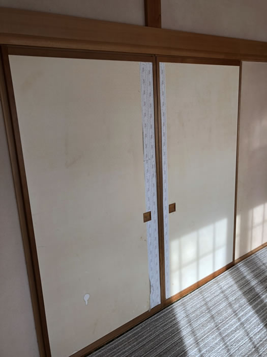 大月市のお客様襖の張替え写真