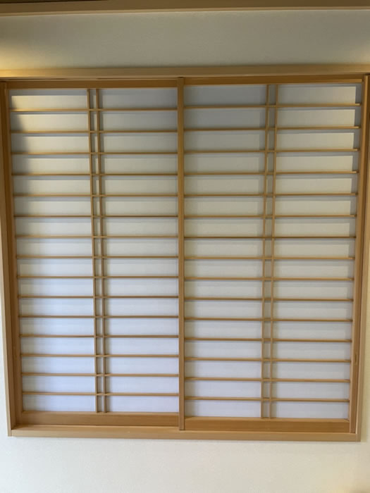 都留市のお客様障子の張替え写真