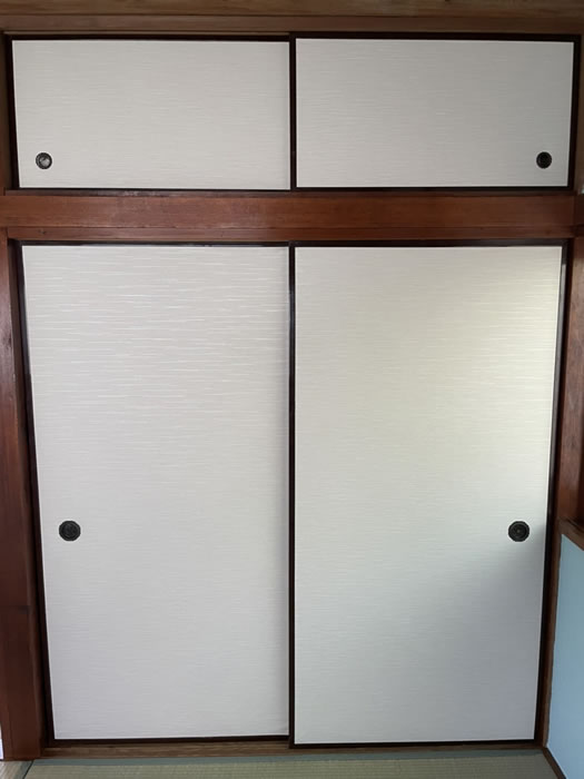 中央市のお客様襖の張替え写真