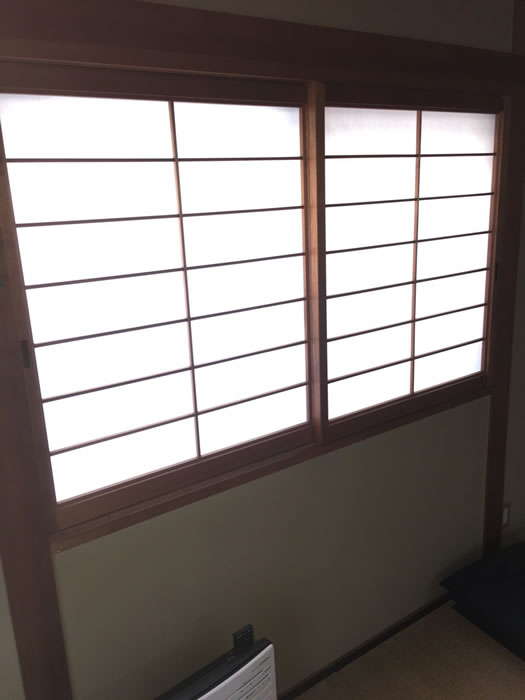 上野原市のお客様障子の張替え写真