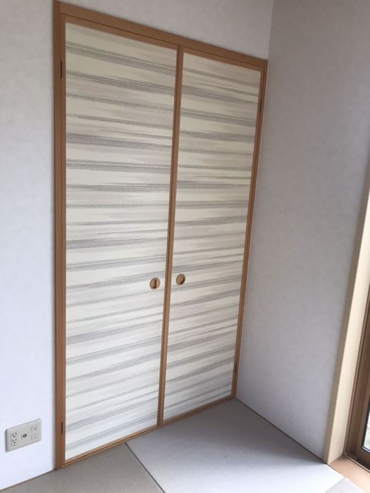 山梨市のお客様襖の張替え写真
