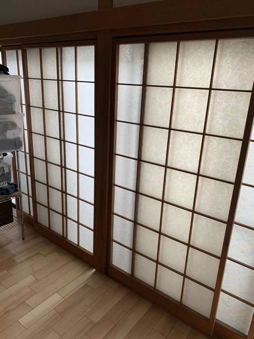山梨市のお客様障子の張替え写真