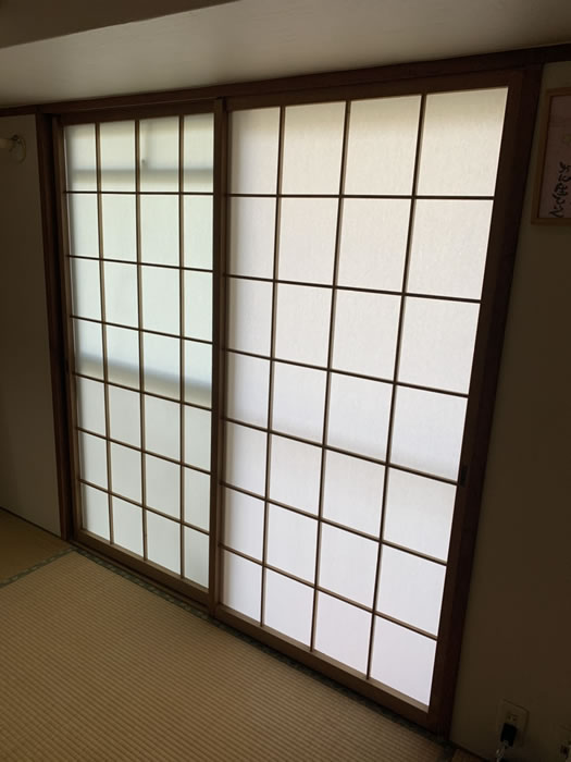 山梨市のお客様障子の張替え写真